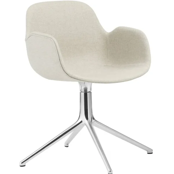Normann Copenhagen Bürostühle | Sitzgelegenheiten^Form Swivel 4L Armlehnstuhl, Aluminium - Main Line Flax 20