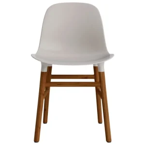 Tolix Sitzgelegenheiten-Normann Copenhagen Form Stuhl, warmes Grau - Walnuss