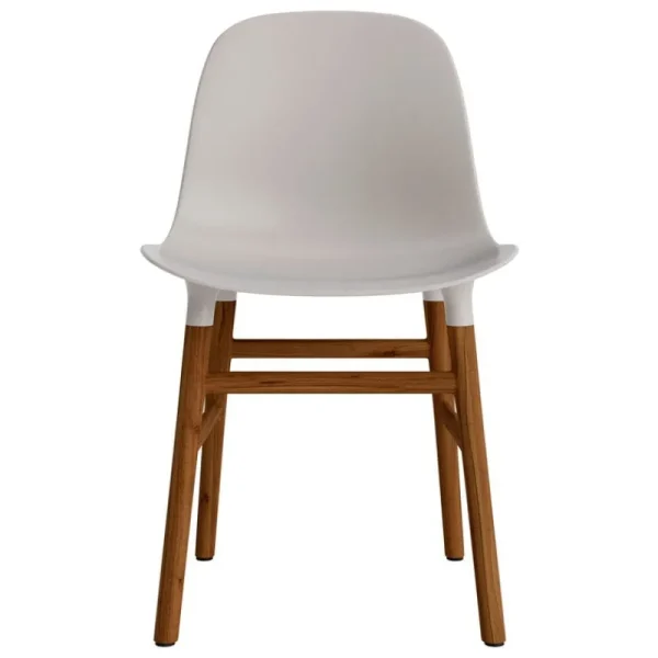 Tolix Sitzgelegenheiten-Normann Copenhagen Form Stuhl, warmes Grau - Walnuss