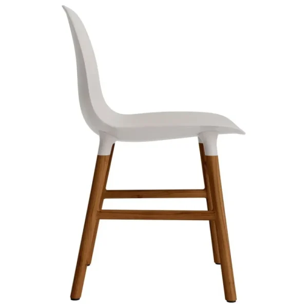 Tolix Sitzgelegenheiten-Normann Copenhagen Form Stuhl, warmes Grau - Walnuss