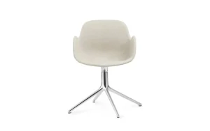 Normann Copenhagen Bürostühle | Sitzgelegenheiten^Form Swivel 4L Armlehnstuhl, Aluminium - Main Line Flax 20