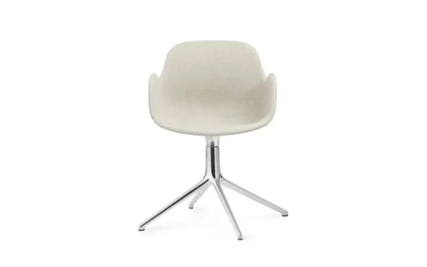 Normann Copenhagen Bürostühle | Sitzgelegenheiten^Form Swivel 4L Armlehnstuhl, Aluminium - Main Line Flax 20