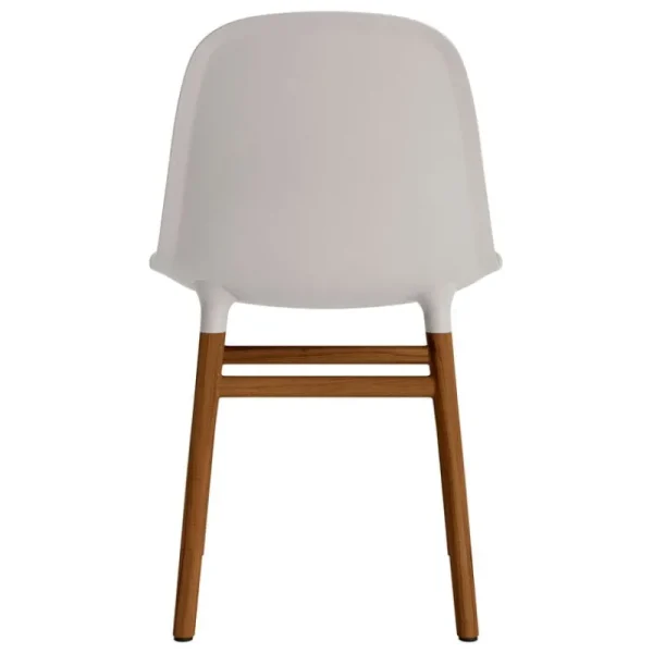Tolix Sitzgelegenheiten-Normann Copenhagen Form Stuhl, warmes Grau - Walnuss