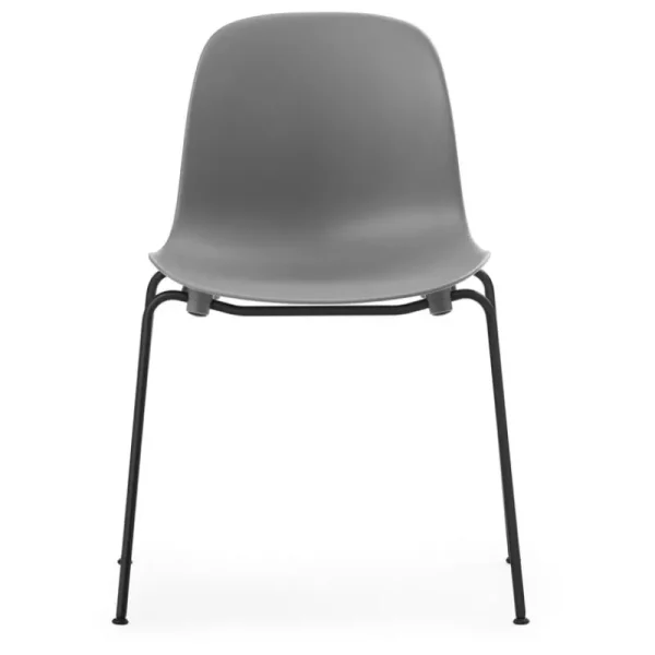 Normann Copenhagen Sitzgelegenheiten-Form Stuhl, stapelbar, Stahl schwarz - Grau