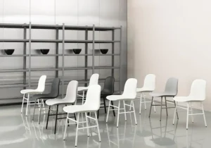 Swedese Sitzgelegenheiten-Normann Copenhagen Form Stuhl, schwarzer Stahl - Synergy 16
