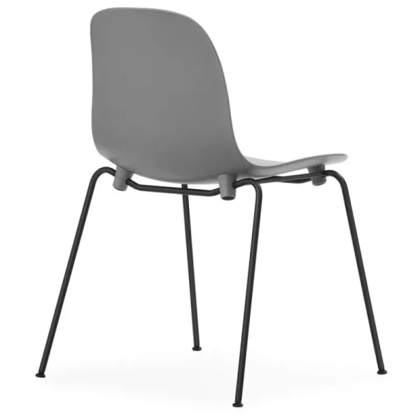 Normann Copenhagen Sitzgelegenheiten-Form Stuhl, stapelbar, Stahl schwarz - Grau