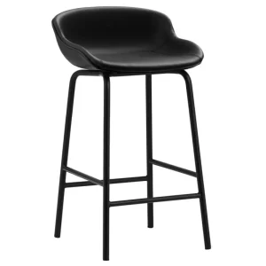 Made by Choice Sitzgelegenheiten-Normann Copenhagen Hyg Barhocker, 65 cm, Schwarz – Schwarzes Leder Ultra