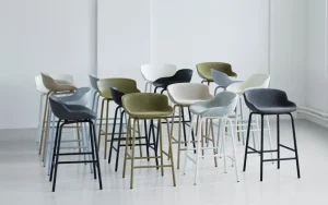 Normann Copenhagen Sitzgelegenheiten-Hyg Barhocker, 75 cm, Weiß