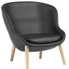 Normann Copenhagen Sitzgelegenheiten-Hyg Loungesessel, niedrig, Eiche - schwarzes Leder Ultra