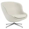 Normann Copenhagen Sitzgelegenheiten-Hyg Loungesessel, niedrig, drehbar, Aluminium - Main Line Flax 2