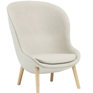 Normann Copenhagen Sitzgelegenheiten-Hyg Loungesessel, hoch, Eiche - Main Line Flax 20
