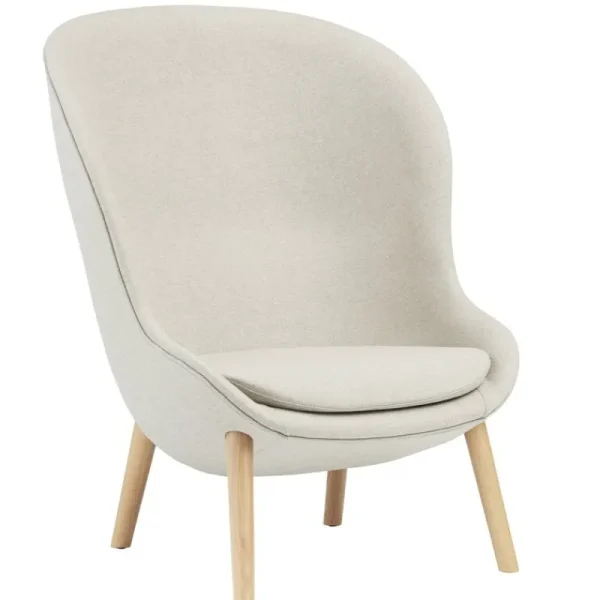 Normann Copenhagen Sitzgelegenheiten-Hyg Loungesessel, hoch, Eiche - Main Line Flax 20