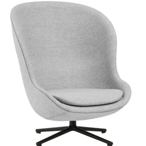 Normann Copenhagen Sitzgelegenheiten-Hyg Loungesessel, hoch, drehbar, Schwarz - Synergy 16