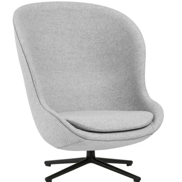 Normann Copenhagen Sitzgelegenheiten-Hyg Loungesessel, hoch, drehbar, Schwarz - Synergy 16
