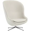 Normann Copenhagen Sitzgelegenheiten-Hyg Loungesessel, hoch, drehbar, Aluminium - Main Line Flax 20