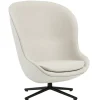 Normann Copenhagen Sitzgelegenheiten-Hyg Loungesessel, hoch, drehbar, Schwarz - Main Line Flax 20