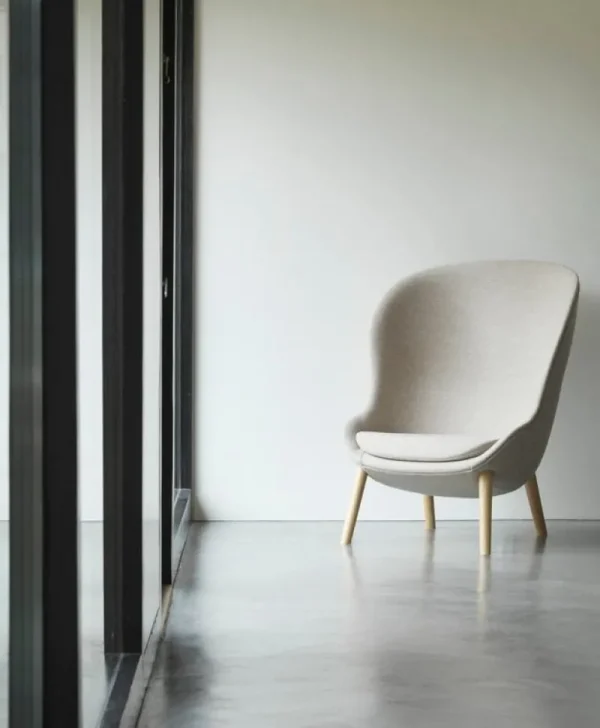 Normann Copenhagen Sitzgelegenheiten-Hyg Loungesessel, hoch, Eiche - Main Line Flax 20