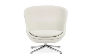 Normann Copenhagen Sitzgelegenheiten-Hyg Loungesessel, niedrig, drehbar, Aluminium - Main Line Flax 2