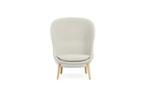 Normann Copenhagen Sitzgelegenheiten-Hyg Loungesessel, hoch, Eiche - Main Line Flax 20