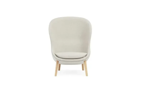 Normann Copenhagen Sitzgelegenheiten-Hyg Loungesessel, hoch, Eiche - Main Line Flax 20