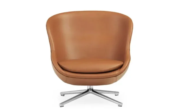 Normann Copenhagen Sitzgelegenheiten-Hyg Loungesessel, niedrig, dreh- und kippbar, Aluminium - brandy