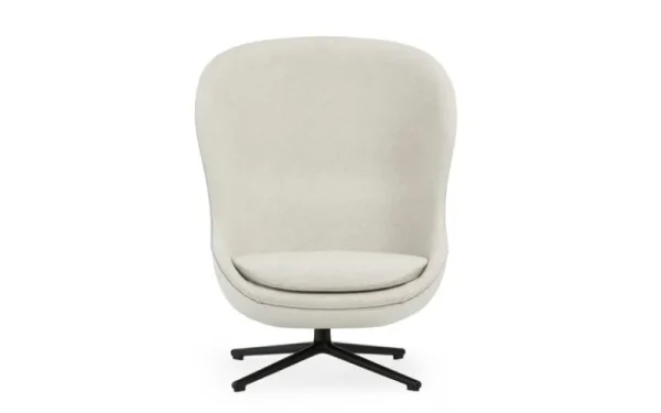 Normann Copenhagen Sitzgelegenheiten-Hyg Loungesessel, hoch, dreh- und kippbar, Schwarz - Sandbeige