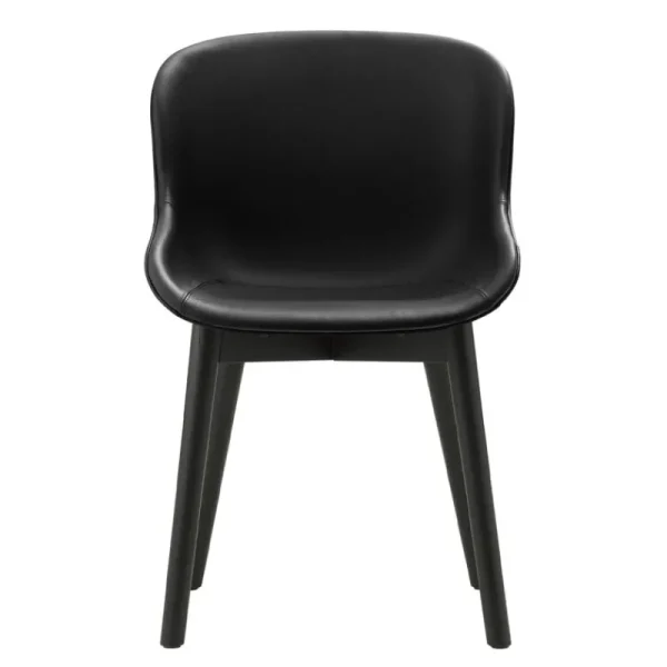 Normann Copenhagen Sitzgelegenheiten-Hyg Stuhl, schwarze Eiche - schwarzes Leder Ultra