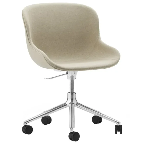Normann Copenhagen Sitzgelegenheiten-Hyg Stuhl mit 5 Rollen, drehbar, Aluminium – Main Line Flax 20