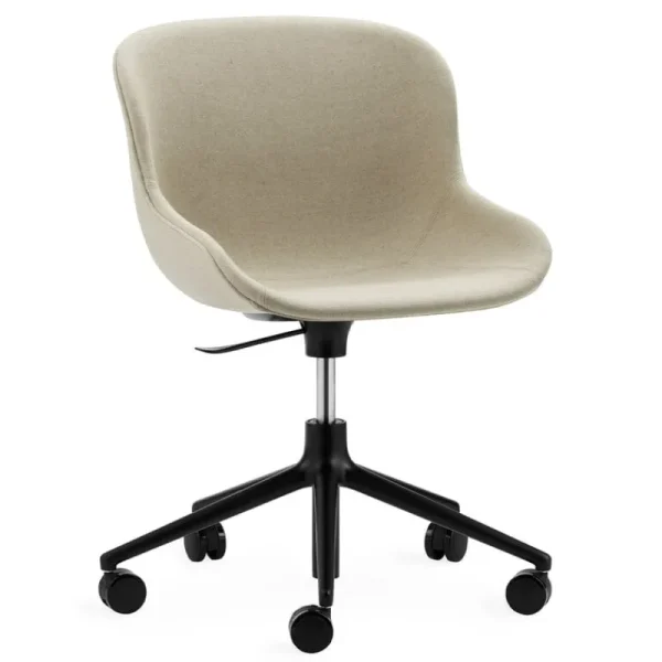 Normann Copenhagen Sitzgelegenheiten-Hyg Stuhl mit 5 Rollen, drehbar, Schwarz – Main Line Flax 20