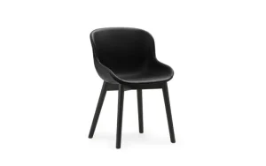 Normann Copenhagen Sitzgelegenheiten-Hyg Stuhl, schwarze Eiche - schwarzes Leder Ultra