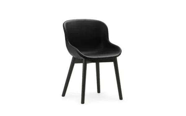 Normann Copenhagen Sitzgelegenheiten-Hyg Stuhl, schwarze Eiche - schwarzes Leder Ultra