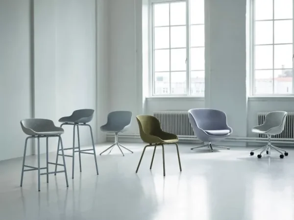Normann Copenhagen Sitzgelegenheiten-Hyg Stuhl mit 5 Rollen, drehbar, Aluminium – Synergy 16