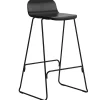 Artek Sitzgelegenheiten-Normann Copenhagen Just Barstool 75 cm, mit Rückenlehne, schwarz