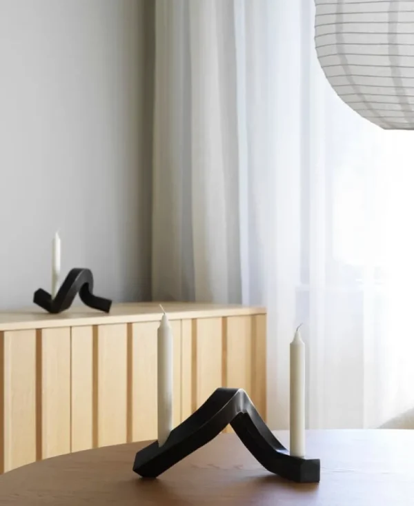 Skultuna Kerzen Und Kerzenhalter-Normann Copenhagen Kerzenhalter Crooked One, Bronze