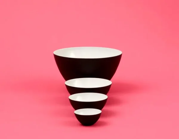 Normann Copenhagen Geschirr^Krenit Schale, 30 cl, schwarz-weiß