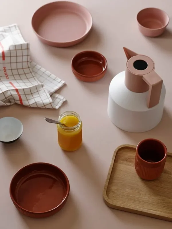 Normann Copenhagen Geschirr^Obi Platte, 20 cm, zartrosa