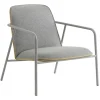 Vitra Sitzgelegenheiten-Normann Copenhagen Pad Loungesessel niedrig, Stahl grau - Eiche - Synergy LDS 16