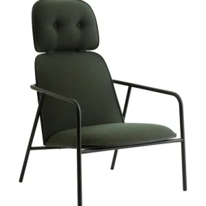 Artek Sitzgelegenheiten-Normann Copenhagen Pad Loungesessel hoch, Stahl schwarz - schwarz - Synergy LDS 41