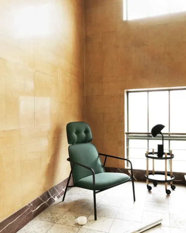 Artek Sitzgelegenheiten-Normann Copenhagen Pad Loungesessel hoch, Stahl schwarz - schwarz - Synergy LDS 41