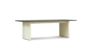 Eero Aarnio Originals Tische-Normann Copenhagen Panel Tisch, 90 x 250 cm, creme - dunkelbraun