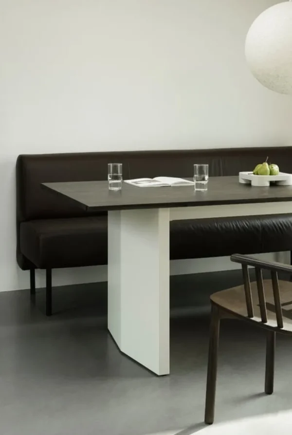 Eero Aarnio Originals Tische-Normann Copenhagen Panel Tisch, 90 x 250 cm, creme - dunkelbraun