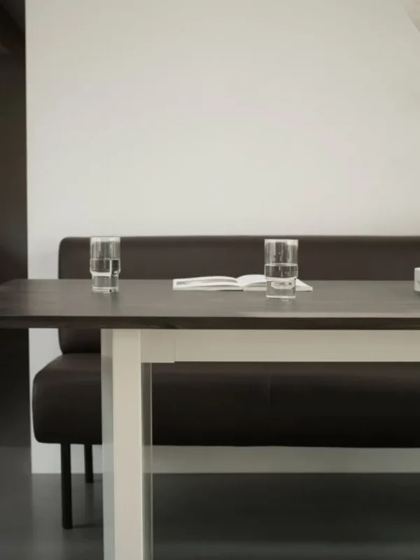 Eero Aarnio Originals Tische-Normann Copenhagen Panel Tisch, 90 x 250 cm, creme - dunkelbraun