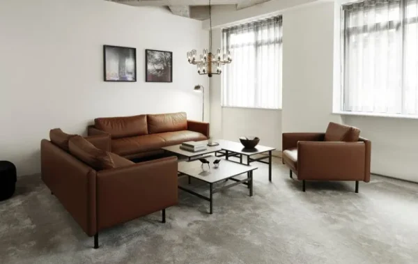 Normann Copenhagen Sofas Und Liegen-Rar 2-Sitzer Sofa, Cognac Omaha-Leder