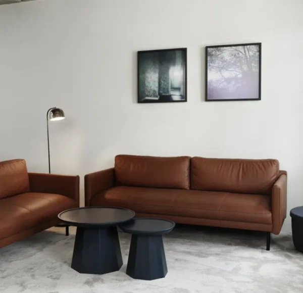 Normann Copenhagen Sofas Und Liegen-Rar 2-Sitzer Sofa, Cognac Omaha-Leder