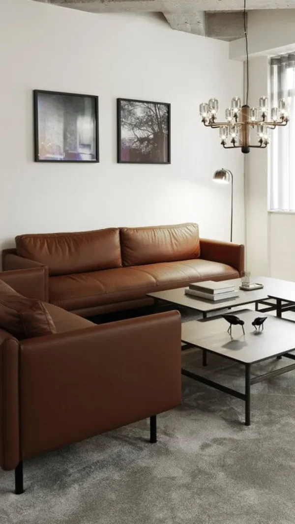 Normann Copenhagen Sofas Und Liegen-Rar 2-Sitzer Sofa, Cognac Omaha-Leder