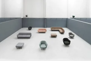 Woodnotes Sitzgelegenheiten-Normann Copenhagen Sessel Sum, Synergy – schwarze Beine