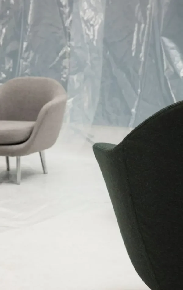 Woodnotes Sitzgelegenheiten-Normann Copenhagen Sessel Sum, Synergy – schwarze Beine