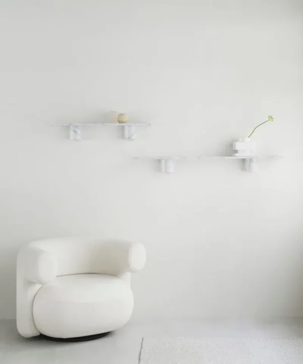 Muuto Regale-Normann Copenhagen Sten Regal, 120 cm, weißer Marmor