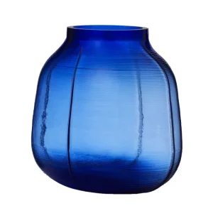 Normann Copenhagen Vasen-Step Vase, 23 cm, blau