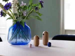 Normann Copenhagen Vasen-Step Vase, 23 cm, blau